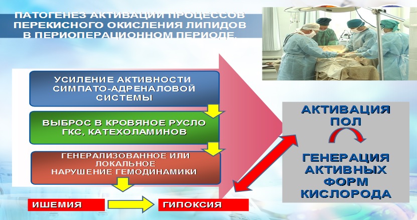 Патогенез активации процесса перекисного окисления липидов в периоперационном периоде